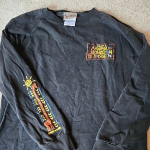 Black Animal Kingdom Lodge Long Sleeve Shirt